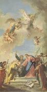 PITTONI, Giambattista Christ giving the Keys of Paradise to St Peter (mk05) oil painting on canvas